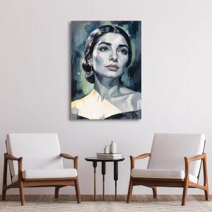 Canvas print Maria Callas watercolor Framed canvas View 1 2