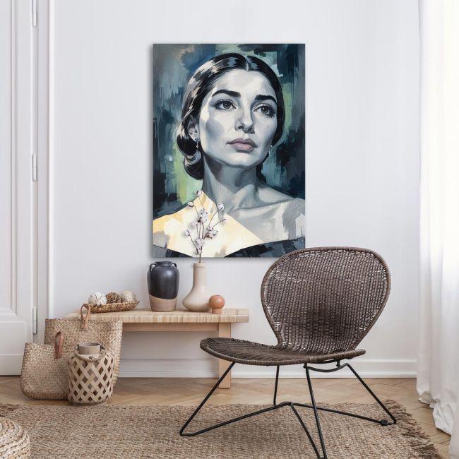 Canvas print Maria Callas watercolor