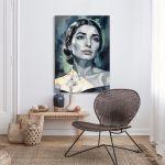 Canvas print Maria Callas watercolor