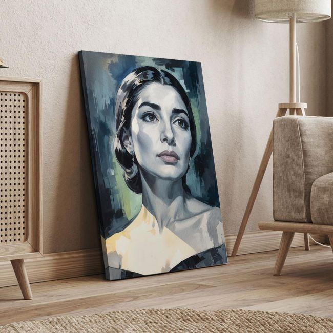 Canvas print Maria Callas watercolor