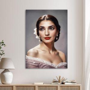 Canvas print Young Maria Callas