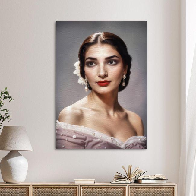 Canvas print Young Maria Callas