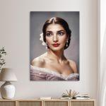 Canvas print Young Maria Callas