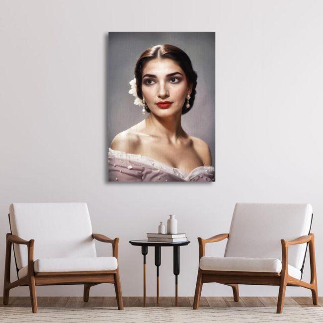 Canvas print Young Maria Callas