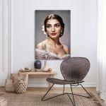 Canvas print Young Maria Callas