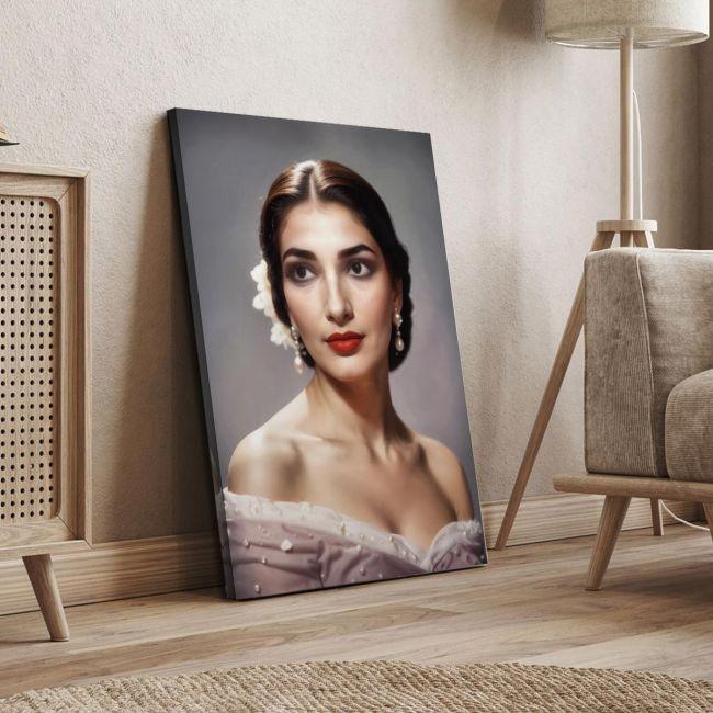 Canvas print Young Maria Callas