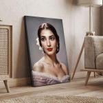 Canvas print Young Maria Callas
