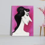 Canvas print Maria Callas caricature