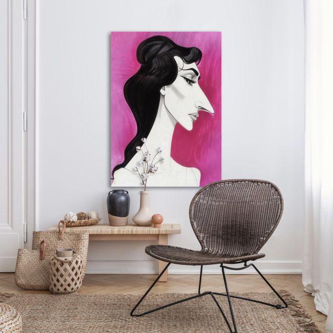Canvas print Maria Callas caricature