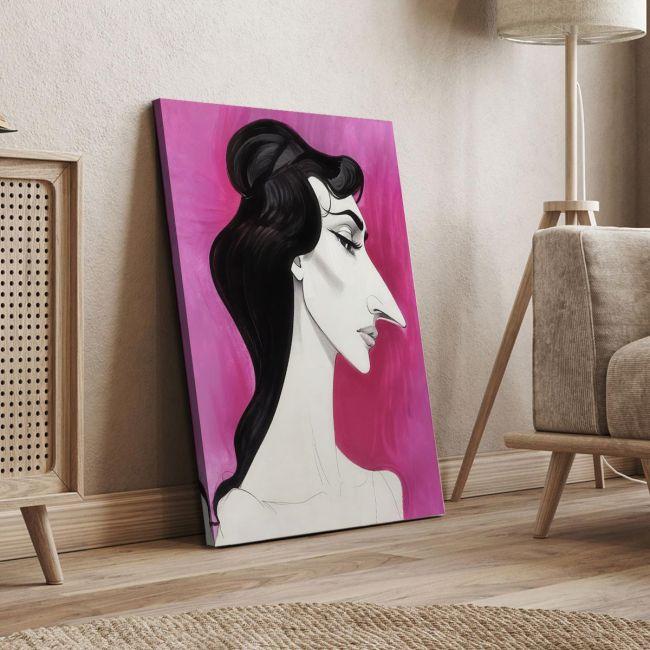 Canvas print Maria Callas caricature
