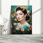 Canvas print Maria Callas with butterflies I