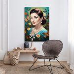Canvas print Maria Callas with butterflies I