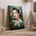 Canvas print Maria Callas with butterflies I