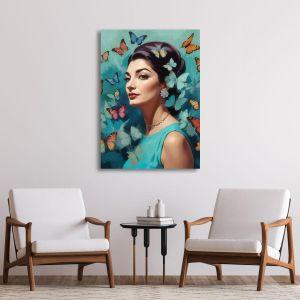 copy of  Canvas print Maria Callas with butterflies II Framed canvas View 1 2