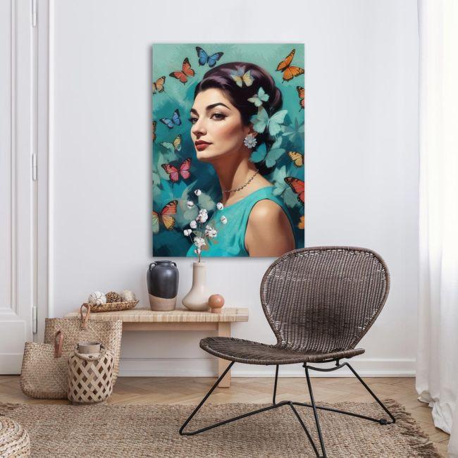 copy ofCanvas print Maria Callas with butterflies II