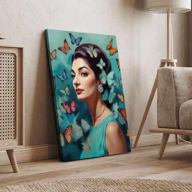 copy ofCanvas print Maria Callas with butterflies II