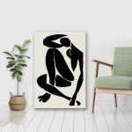 Canvas print Minimal body beige
