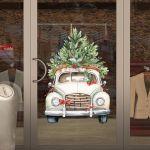 Χριστουγεννιάτικο αυτοκόλλητο, αυτοκίνητο με Χριστουγεννιάτικο δέντρο