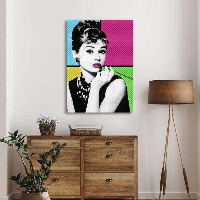 Πίνακας σε καμβά, Audrey Hepburn pop art