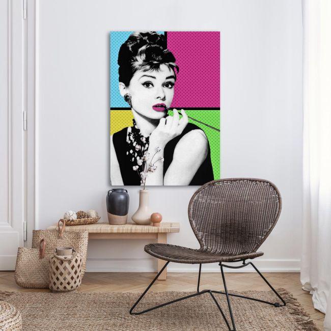 Canvas print Audrey Hepburn pop art