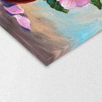 Canvas print Spring pink wild roses in a vase