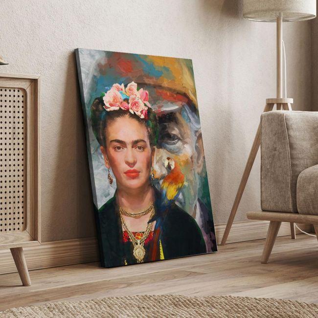 Πίνακας σε καμβά Frida and Cohen, κάθετο