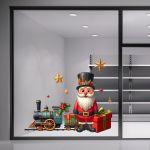 Chrsitmas sticker, Train and Santa