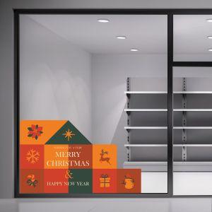 Χριστουγεννιάτικο αυτοκόλλητο, Xmas Geometric Design