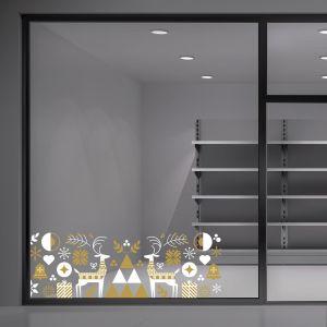 Chrsitmas sticker, Christmas Ornaments White and Gold