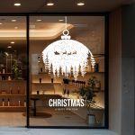 Χριστουγεννιάτικο αυτοκόλλητο, Μπάλα Xmas, white