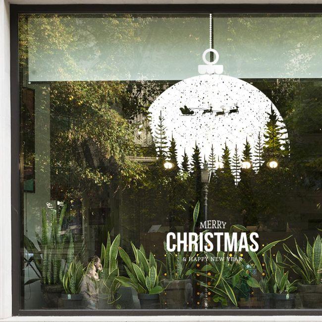 Christmas sticker, Xmas Ball white