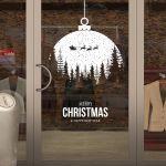 Christmas sticker, Xmas Ball white