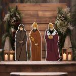 Wooden figures, 3 Magi of Bethlehem