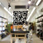 Αυτοκόλλητο QR code logo, τετράγωνη 