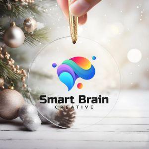 Plexiglass στολίδι,διάφανο, με λογότυπο