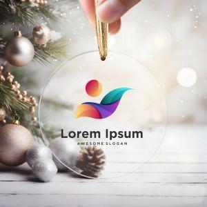 Plexiglas ornament, transparent, personalized 2