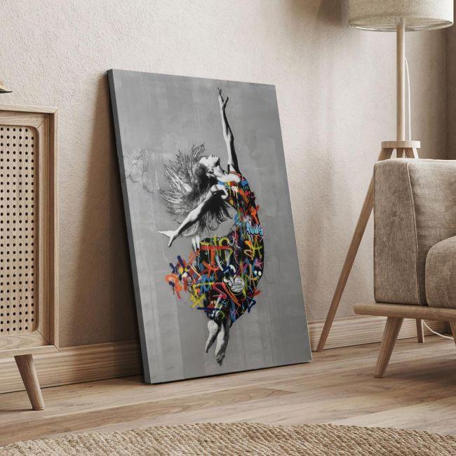copy ofCanvas print Ballerina, Street art ballerina I