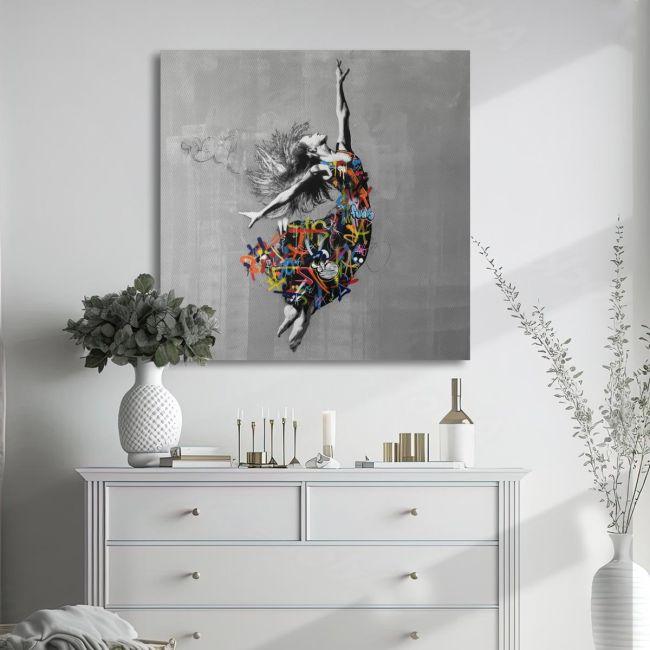 Πίνακας σε καμβά Μπαλαρίνα, Another street ballerina, τετράγωνος