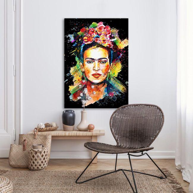 Canvas print Frida on black