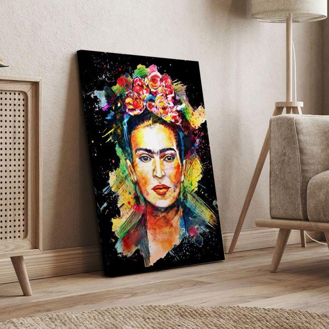 Canvas print Frida on black