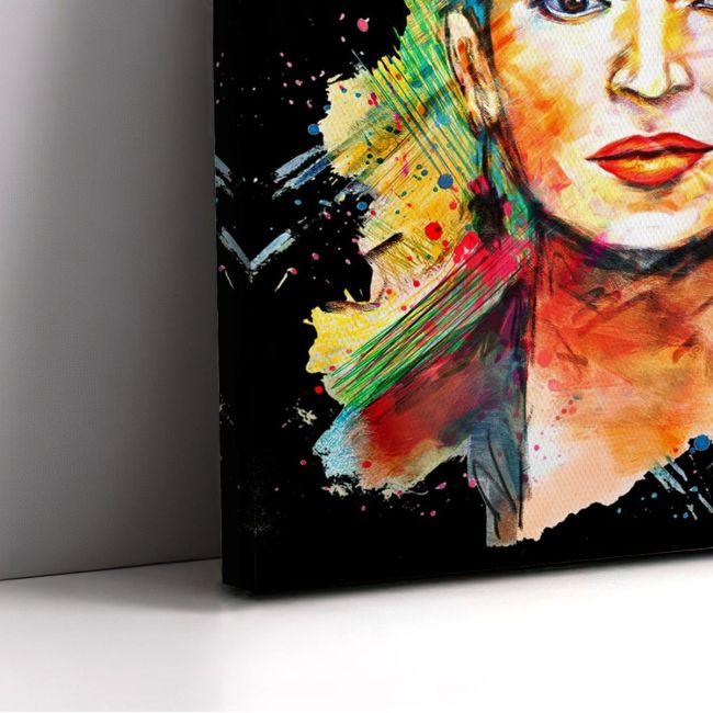 Canvas print Frida on black
