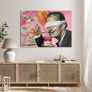 Canvas print Money or soup Salvadore? Framed canvas View 1 2