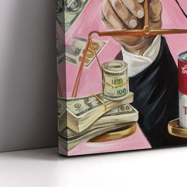 Canvas print Money or soup, Salvadore?, square