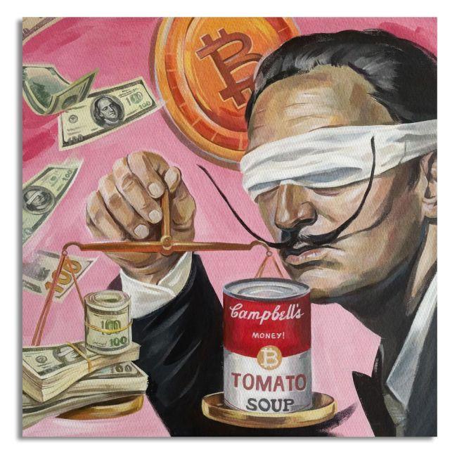 Canvas print Money or soup, Salvadore?, square