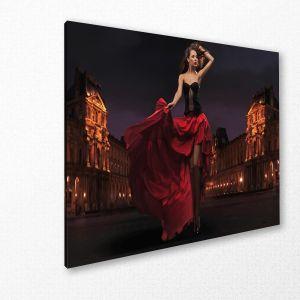 Canvas print Deep red lady 2