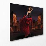 Canvas print Deep red lady
