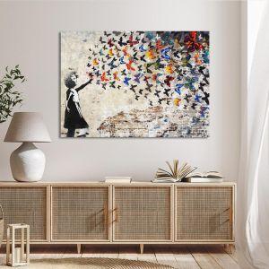 Πίνακας σε καμβά The butterfly result  Καμβάς τελαρωμένος Όψη 1 2