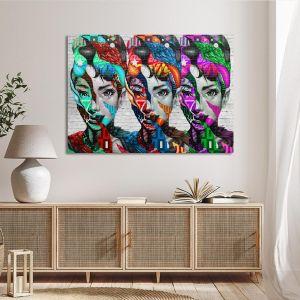 Canvas print Audrey Hepburn collage Framed canvas View 1 2