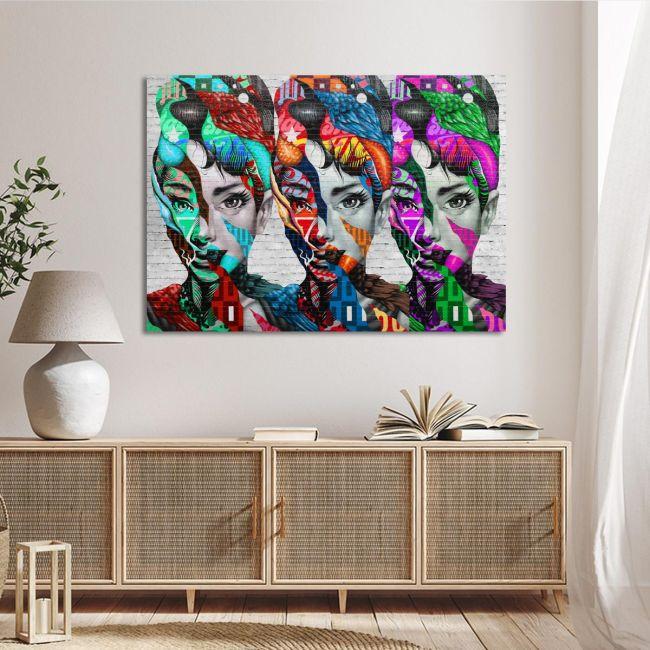 Canvas print Audrey Hepburn collage