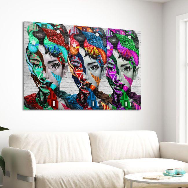 Canvas print Audrey Hepburn collage